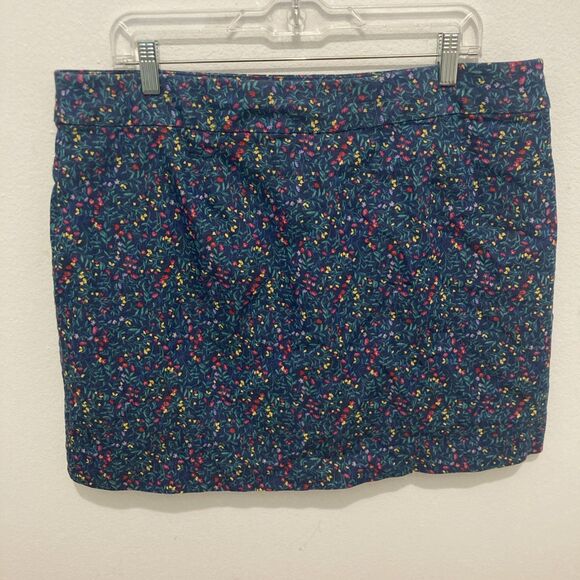 CROFT & BARROW blue multicolor floral built in shorts pull on skort 16 - Picture 5 of 7
